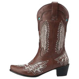 Bottes Style Santiag Marron pour Femme