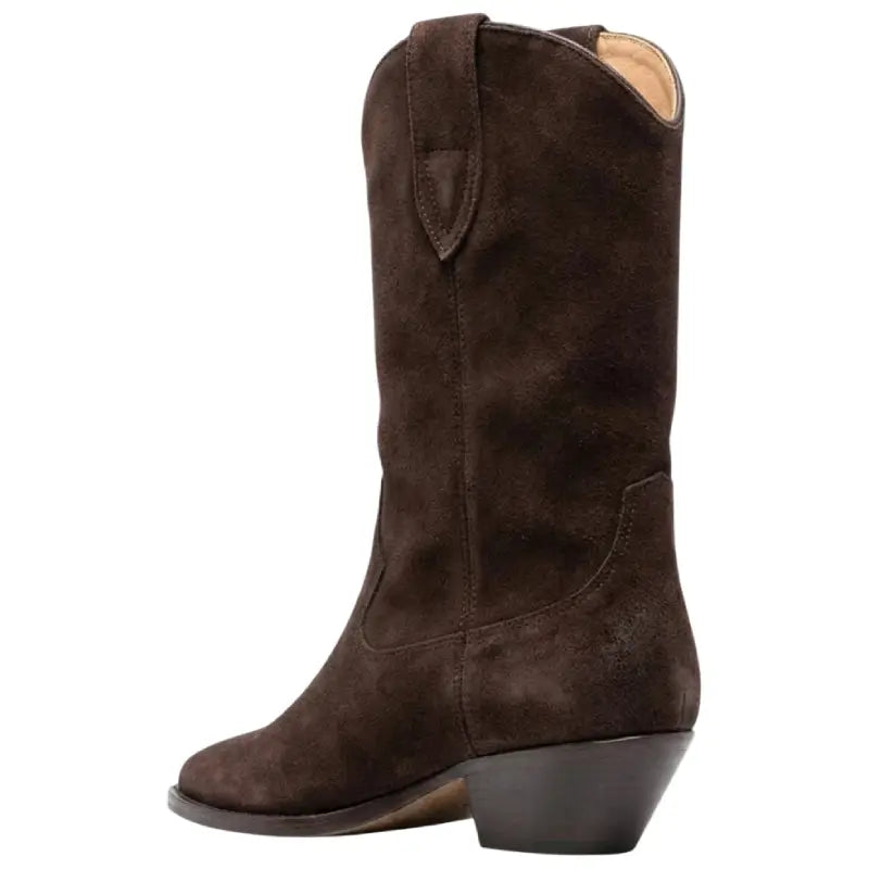 Bottes Cowboy Femme En Similicuir - Talon Bloc - Pampilles Et Clous Décoratifs - Taille 35 à 44