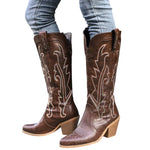Bottes Western Marron pour Femme Style Cowgirl