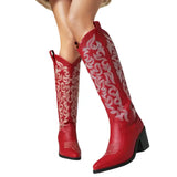 Bottes Western Rouges pour Femme Style Cowgirl