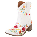 Bottines Cowboy Blanches