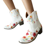 Bottines Cowboy Blanches pour Femme