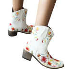 Bottines Cowboy Blanches Look Country