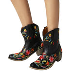 Bottines Cowboy Noires pour Femme