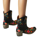 Bottines Cowboy Femme Noires Style Country