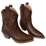 Bottines Cowboy Marron Look Western