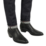 Bottines Western pour Homme en Cuir Noir