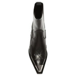 Bottines Style Cowboy Noires Bouts Pointus