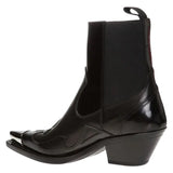 Bottines Style Cowboy Noires