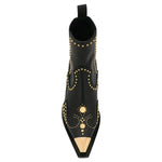 Bottines Style Cowboy Noires Look Western