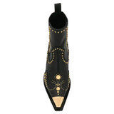 Bottines Style Cowboy Noires Look Western