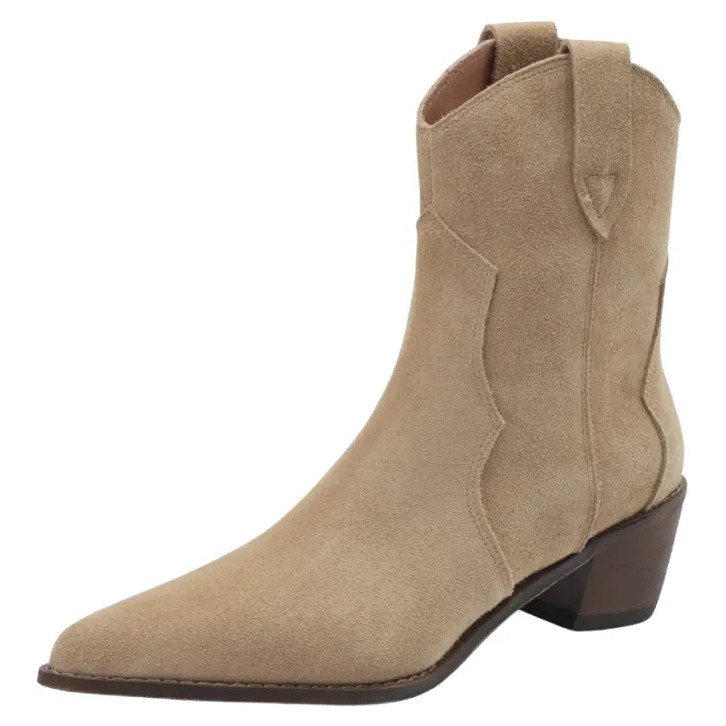 Bottines Santiag Femme Beiges Le