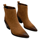 Bottines Santiags Camel pour Femme Look Western