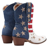 Bottines Style Cowboy pour Femme Drapeau USA