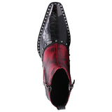 Studded Western Ankle Boots