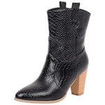 Bottines Western Croco