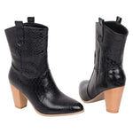 Bottines Western Croco Style Cowboy