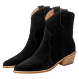 Bottines Western en Daim Look Cowgirl