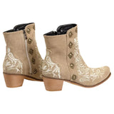 Bottines Western Beiges pour Femme Look Country