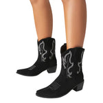 Bottines Western Noires pour Femme