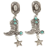 Boucles d'Oreilles Style Country