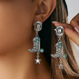 Boucles d'Oreilles Style Country en Forme de Santiags