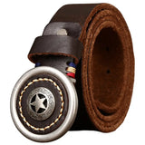 Ceinture Cowboy Texas en Cuir Pleine Fleur