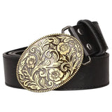 Ceinture Style Cowboy Femme avec Boucle Dorée