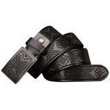 Ceinture Western Mexicaine en Cuir Noir