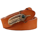 Ceinture Western Style Amérindien en Cuir Pleine Fleur