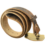 Ceinture Western en Cuir Marron Vintage