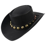 Chapeau de Cowboy en Cuir Noir
