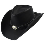 Chapeau de Cowboy en Cuir Noir