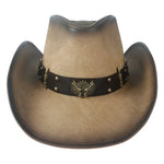 Chapeau de Cowboy Mexicain en Cuir Vintage