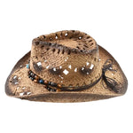 Chapeau de Cowboy en Paille pour Femme Style Western