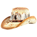 Chapeau de Cowboy avec Plume Look Western