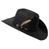 Chapeau Cowboy Tendance avec Plume Dorée