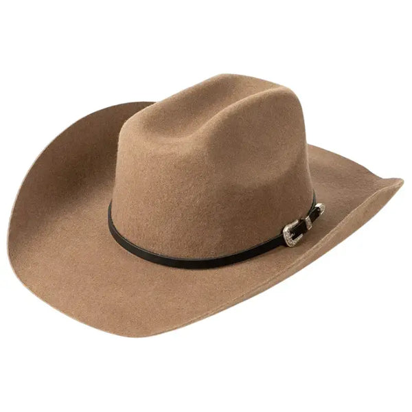 Chapeau De Cowboy En Feutre Classique Homme/Femme - Style Western, Tour De Tête 56-58cm | Café