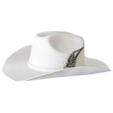 Chapeau de Cowboy en Feutre Blanc Look Western