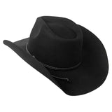 Chapeau de Cowboy en Feutre Noir Style Western