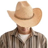 Chapeau de Cowboy en Raphia Look Country