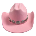 Chapeau de Cowboy Femme Rose Look Cowgirl