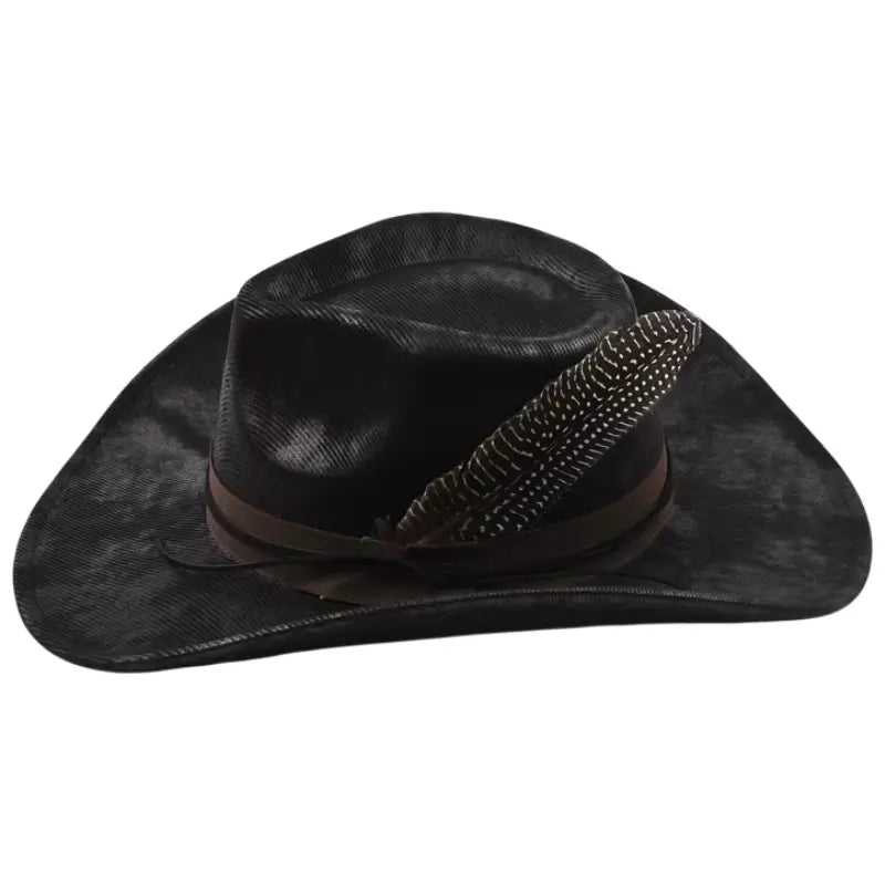 Chapeau Fedora Feutre Laine - Style Cowboy - Bord Large 7 Cm - Tour Tête 56-58 Cm Réglable
