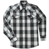 Chemise Western à Carreaux Noirs et Blancs