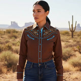 Chemise Américaine Western pour Femme