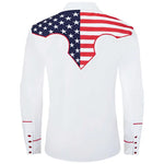 Chemise Country Blanche Drapeau USA