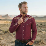 Chemise Cowboy Bordeaux