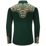 Chemise Cowboy Brodée Verte