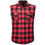 Chemise Cowboy a Carreaux sans Manches pour Homme