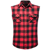 Chemise Cowboy a Carreaux sans Manches pour Homme